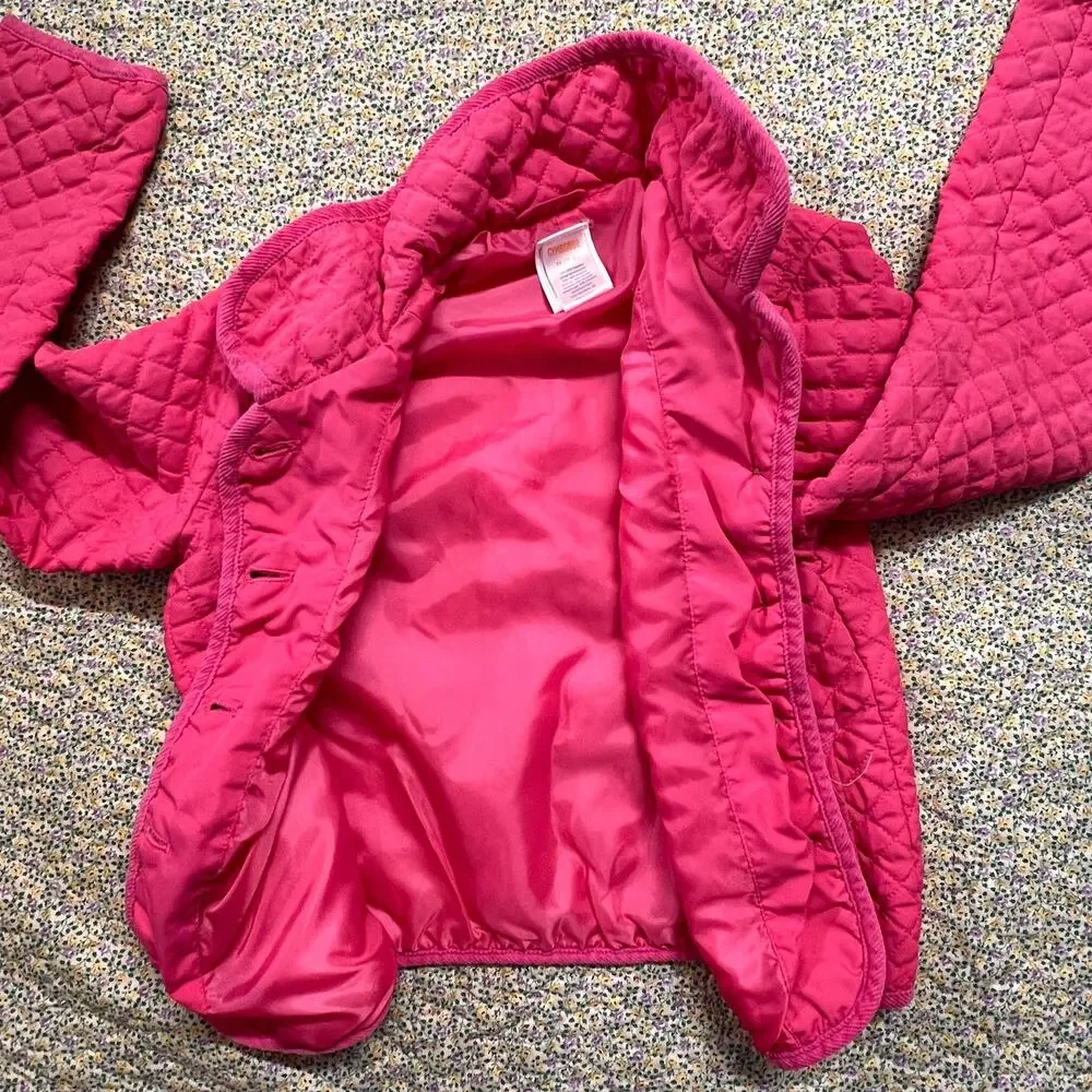 GYMBOREE QUILTED PINK GIRLS COAT SIZE 7/8